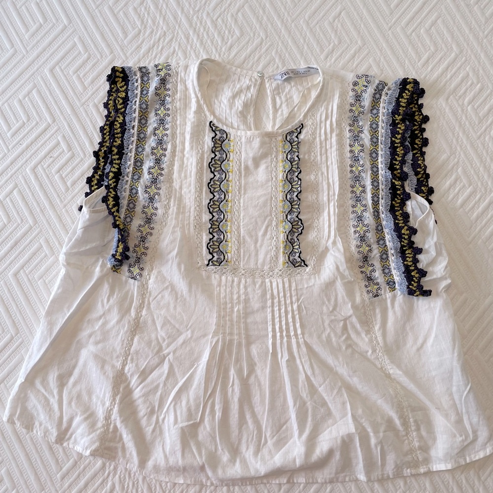 Zara Boho Top (size L)